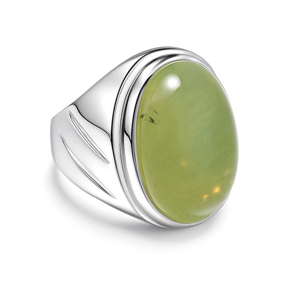 Handmade Prehnite Gemstone Beautiful 925 Silver Plated Fashion Finger Ring for Women Unique Modern Designer Ring Party Jewelry Artisans, Libra Birthstone, Us Ring Size 8