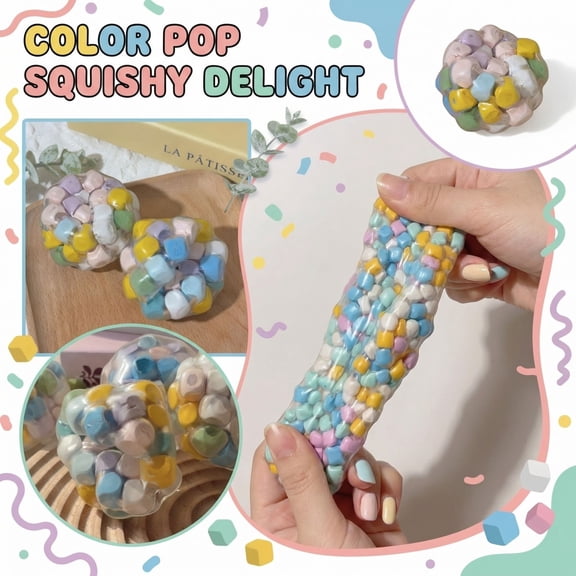 Handmade Pressure Relief Balls, Stress Relief Balls for Hands, Anxiety Relief Stress Ball Portable Shapeable Ball, Best Birthday Party Gift