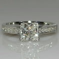 thumbnail image 1 of Handmade Princess Cut 1ct Engagement CZ 925 Silver Women Wedding Band Ring Sz4-9, 1 of 6