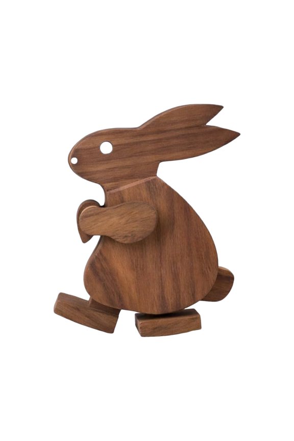 Handmade Pull Along Wooden Walker Walking Animals Elephant Turtle Balance Rabbit