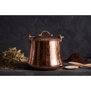 Handmade 100% Pure Copper Canister Set - Airtight Food Safe Storage Containers for Coffee, Tea, Flour, Sugar & Kitchen Pantry 2.5L