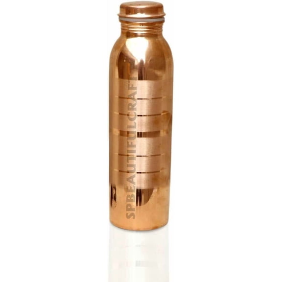 HRS INDIA Copper Water Bottle Silvertouch Finish Water Vacuum Flask Health Benefits 1 Ltr
