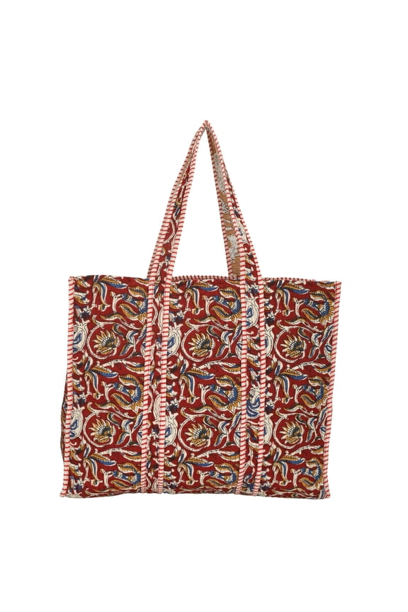 Handmade Quilted Cotton Tote Bag \ Reversible Floral bag Shopper