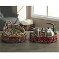 thumbnail image 1 of Handmade Rainbow Round Nesting Jute Trays - Set of 3, 1 of 1