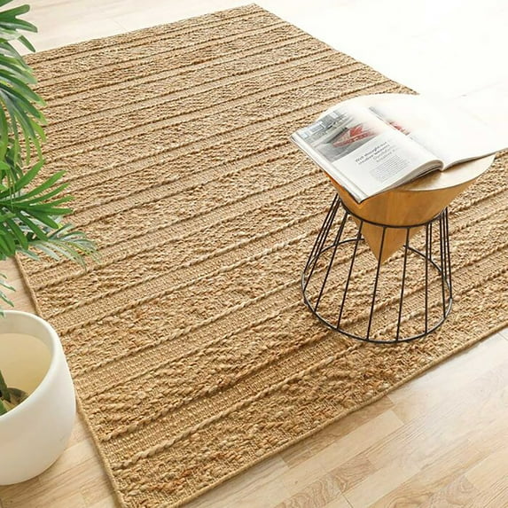 Handmade Ramsha Natural Color Perfect for Bedroom,Living Room Decor Woven Rug - WR 033