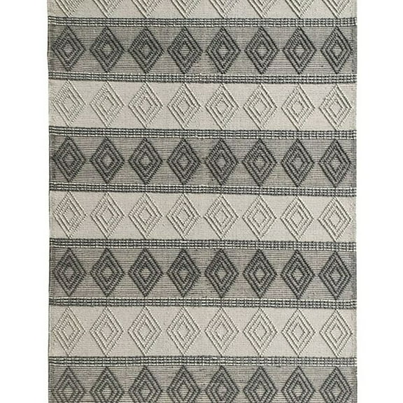 Handmade Ramsha Natural & White Woven Rug - SR 011