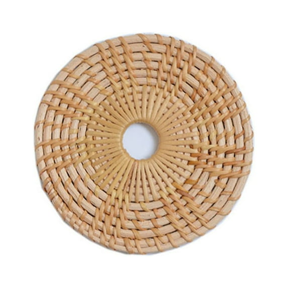 Handmade Rattan Coaster Set of 6, Rattan Coasters, 100% Natural Rattan Coaster for Drinks, Cup Coasters for Table Round 3"