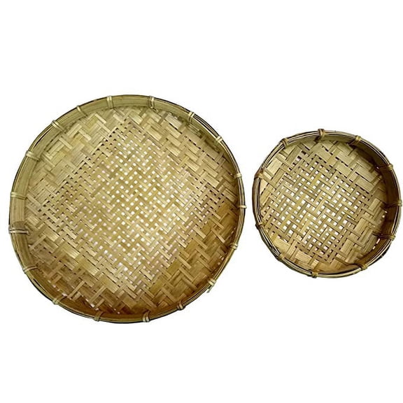 Handmade Rattan Placemats Eco-Frindly Dining Table Wicker for Round Woven Placemats Set of 2 (LHD-1216)