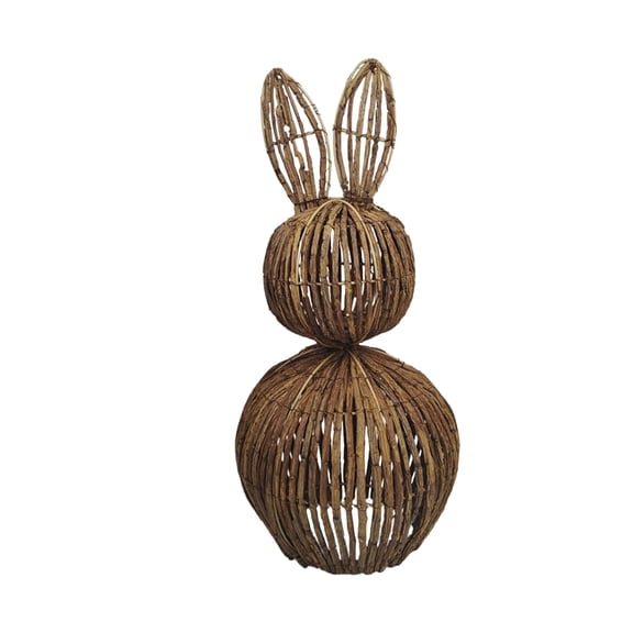 Handmade Rattan Woven Figurine, A Creative And Adorable Home And Desk Decoration, Perfect For Easter And As A Decorative Woven Craft Item.