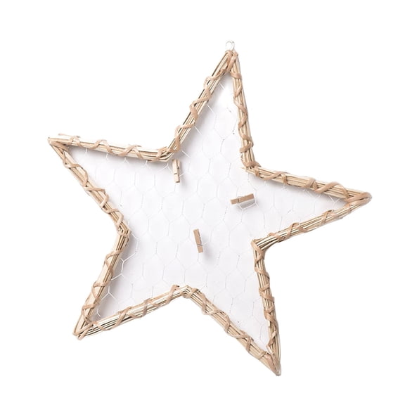 Handmade Rattans Star Frames Wickers Picture Display for 4x6 Photos, Adds Charm to Any Room