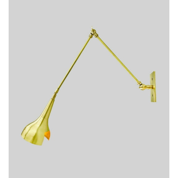Handmade Raw Brass Wall Lamp - Vintage Inspired SCICCOSO Design