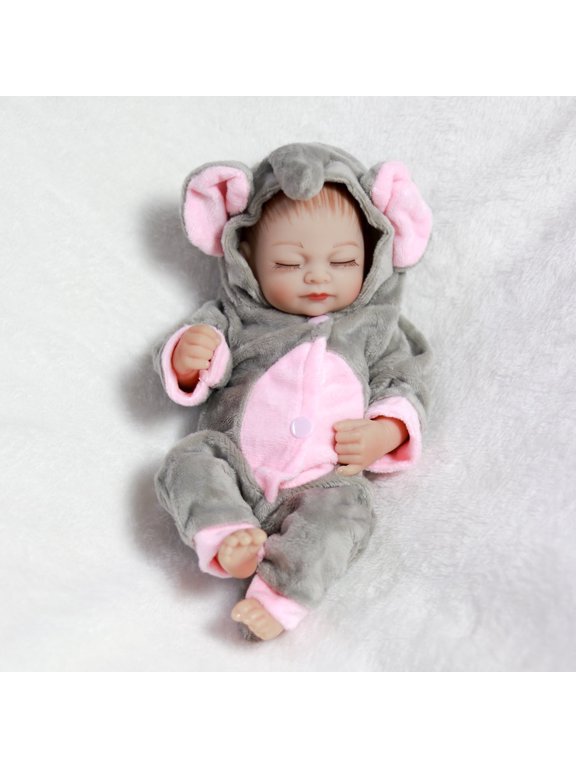 Handmade Reborn Dolls 10Inch Newborn Baby Girl Doll Pretend Play Doll Toy Very Small Size