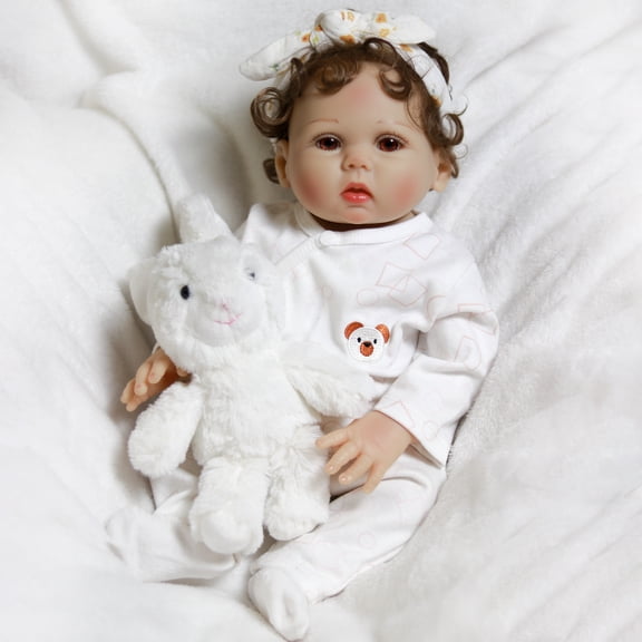 Handmade Reborn Newborn Baby Dolls Lifelike Girl Doll Full Body Vinyl Toy Washable Doll with Accessories