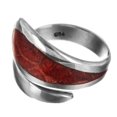 thumbnail image 1 of Handmade Red Coral 925 Sterling Silver Ring, 1 of 3