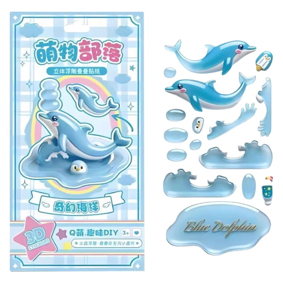 Handmade Relax DIY Stickers Crystal Stacked 3D Building Stickers Multi Style Cartoon Scene Stickers