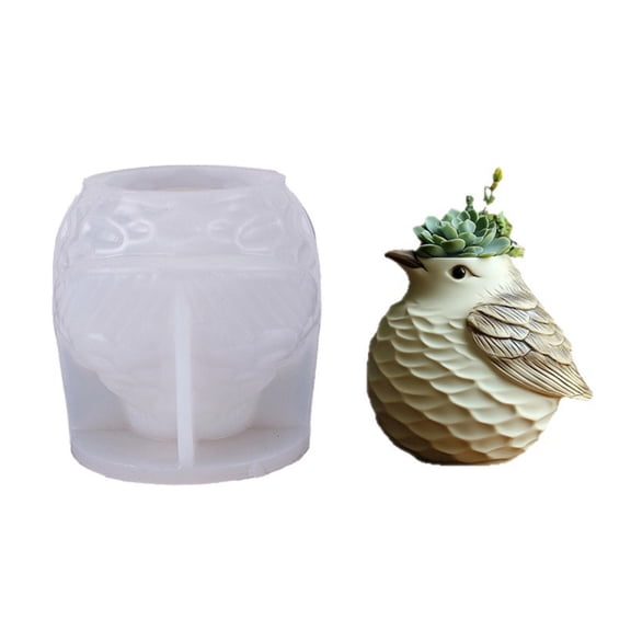 Handmade Resin Art Mold For Unique Bird Planter Creations And Decorative Gifts
