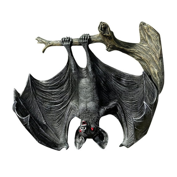 Handmade Resin Bat Ornament Gothic for Halloween Hanging Bat Figurine for Home Party Decoration