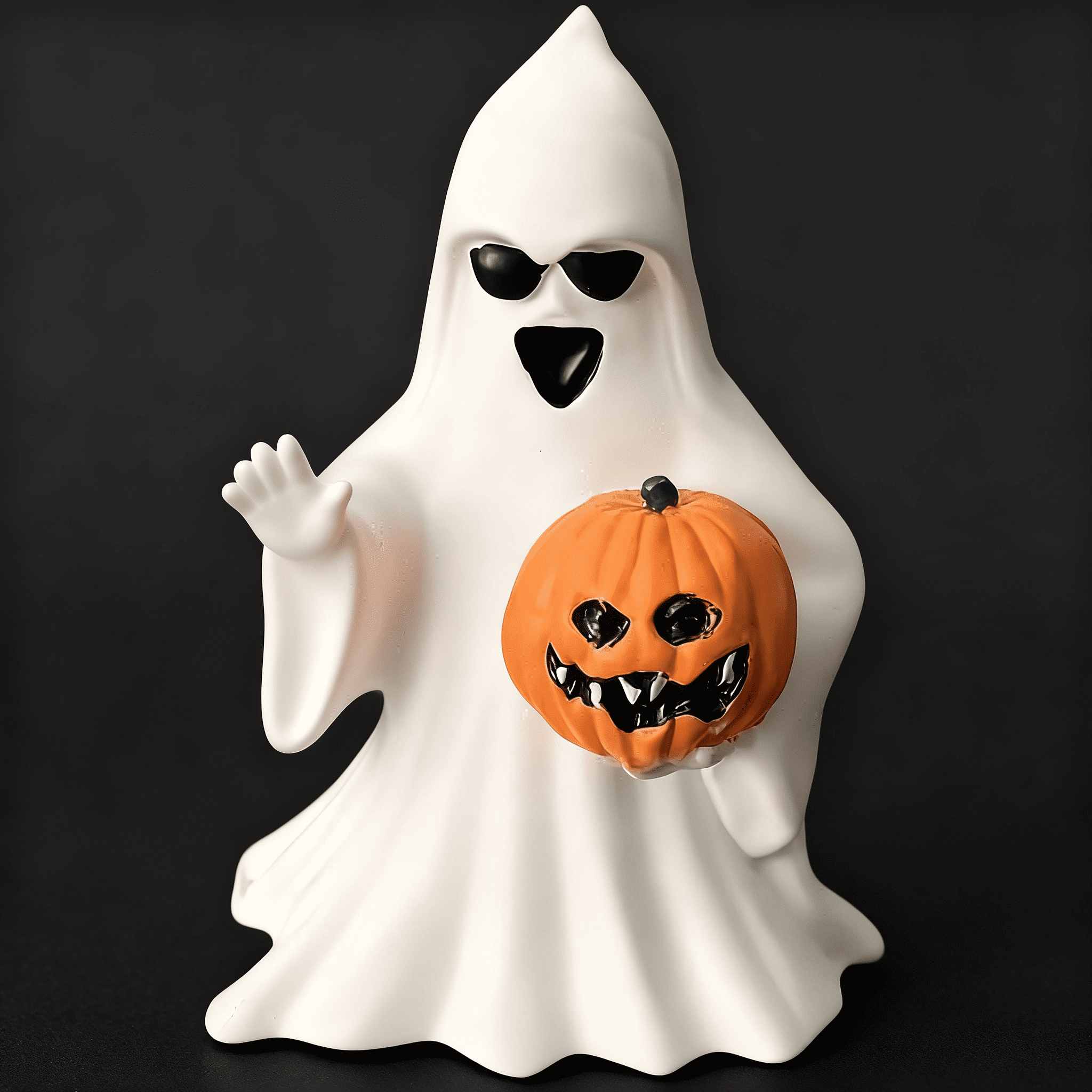 Handmade Resin Ghost Figurines for Halloween Home Decor and Gift Collection
