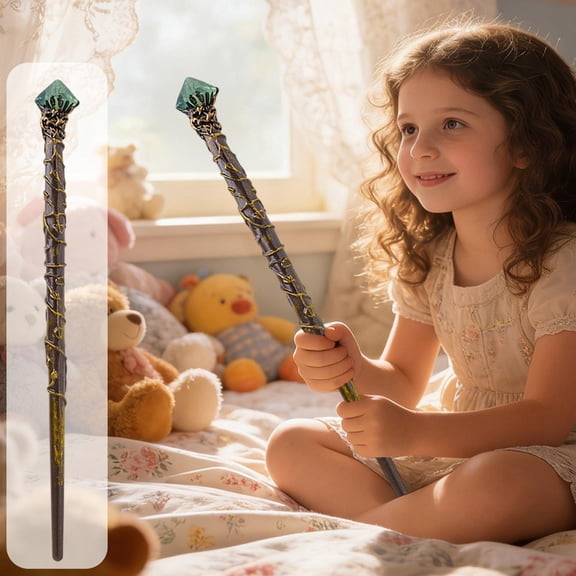 Handmade Retro Fairy Crystal Scepter Wand, Natural Rough Gemstone Magic Stick for Home Decor and Cosplay Accessories