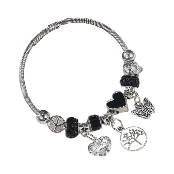 Handmade Rhinestones Bead Corrosions Resistant Stainless Steel Wristchain Fashion Jewelry Gift