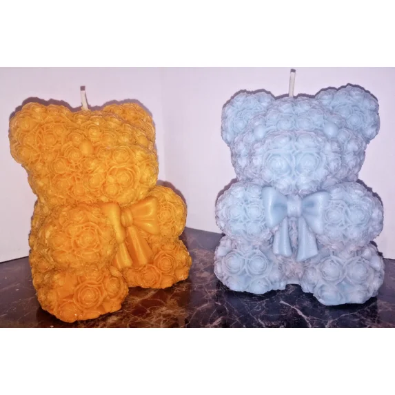 Handmade Rose Bear Aroma Candle Creative Bedroom Decoration Valentine'S
