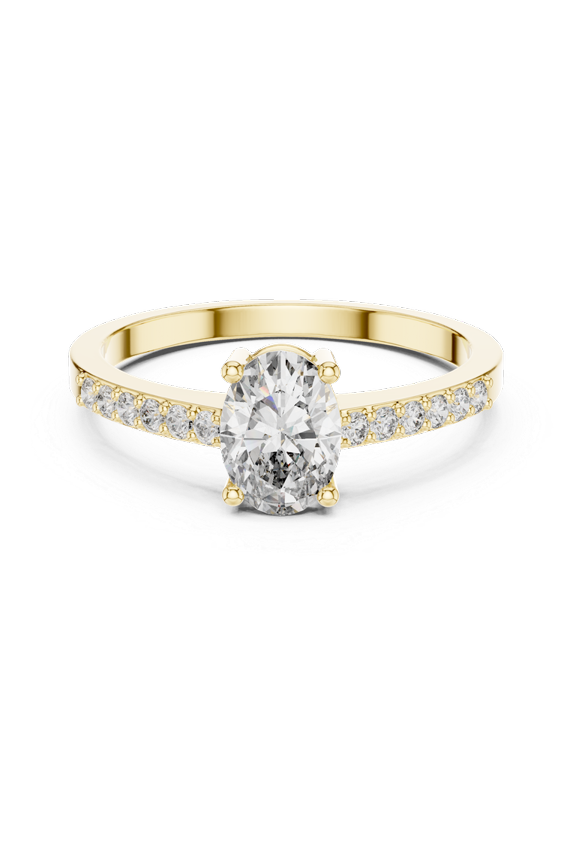 Handmade Rose Gold Moissanite Ring - Sparkling Round Diamond Simulant Halo and Pave Band - Rose Gold Plated Silver - Elegant Modern Style Promise Ring