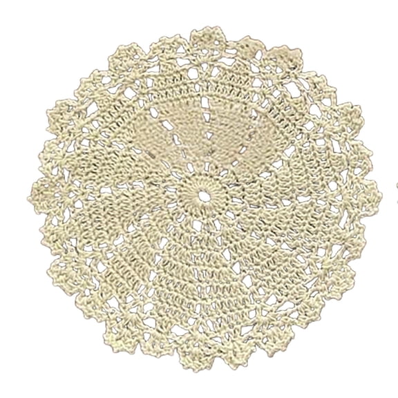 Handmade Round Cotton Lace Crochet Doilies, Elegant Woven Lace Table Placemats, Multipurpose Decorative Table Centerpiece Mats, Durable Coasters for Dining Table, Home Wedding and Party Ornament