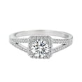 thumbnail image 1 of Handmade Round Cut 1ct Engagement CZ 925 Silver Womens Hollow Band Ring Size 4-9, 1 of 5