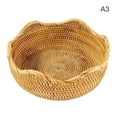 thumbnail image 1 of Handmade Round Fruit Candy Snack Wicker Basket Willow Wicker Basket Weaving Storage Holder Picnic Tray 3 Size 23*8cm 26*9cm 30*9cm, 1 of 9