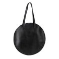 thumbnail image 1 of Handmade Round Leather Bag | Black, 1 of 3