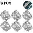 thumbnail image 1 of Handmade Round Mesh Napkin Rings Holder for Dinning Table Parties Everyday, Set of 6C, 1 of 8