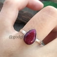 thumbnail image 1 of Handmade Ruby Gemstone Ring: 925 Sterling Silver, July Birthstone, 1 of 6
