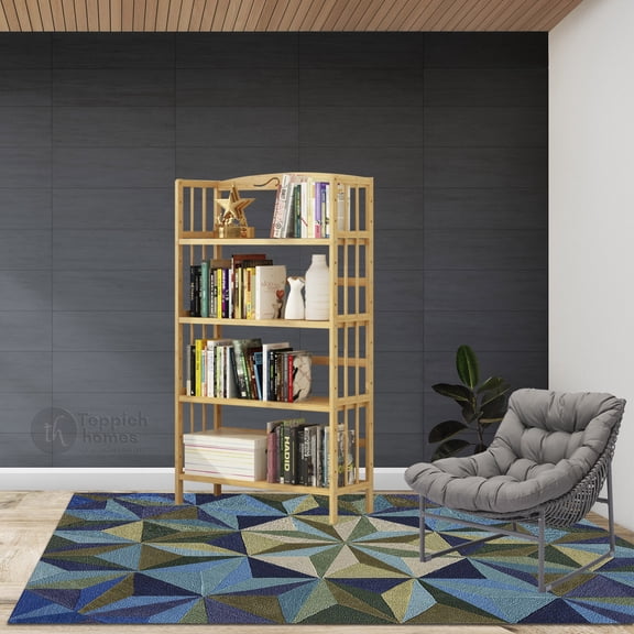 Handmade Rug 5x7, Tufted carpet, Geometric wool, Rugs for Living Room