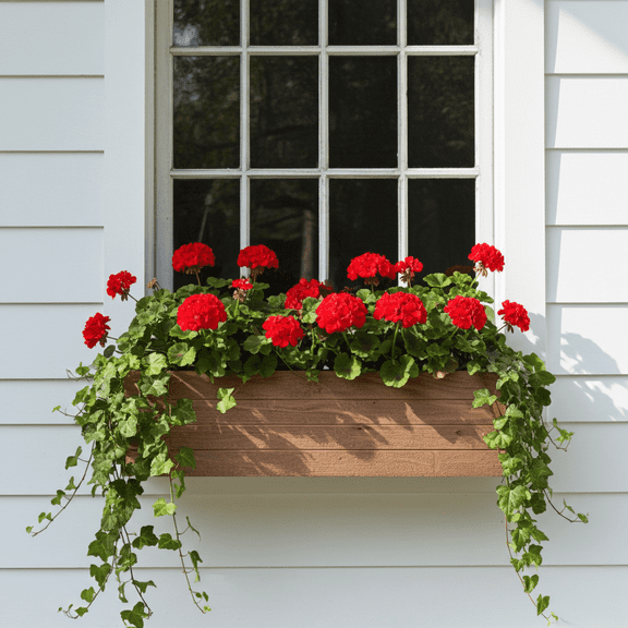 Handmade Rustic Cedar Herb Window Planter Box – Indoor/Outdoor Wooden Plant Pot (12", NeutralCedar)