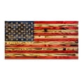 thumbnail image 1 of Handmade Rustic Red Wooden American Flag Indoor Outdoor Wall Art, 1 of 6
