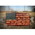thumbnail image 1 of Handmade Rustic Wooden American Flag 36 x 18 Inch, 1 of 8