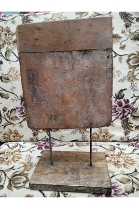 Rustic Wooden Architectural Wall Panel Sculpture Tabletop Decor Vintage Carved Wood Accent