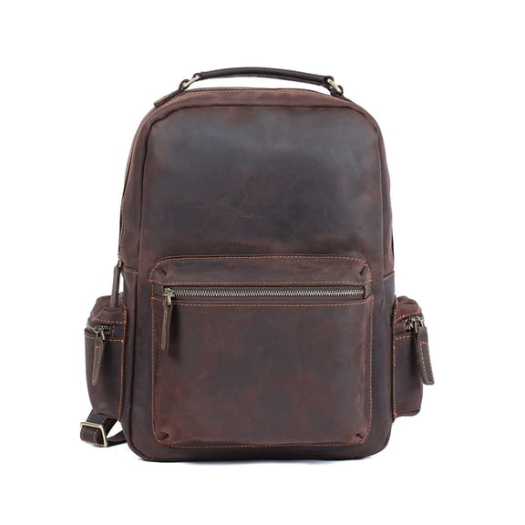 Handmade Schoolbag Large Capacity Computer,Brown