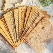 Handmade Scrapbook Paper, 16 Sheets Textured Paper Mesh Fabric Mix Special Junk Journal Papers for DIY Journaling, Decoupage, Scrapbooking, Art, Card Making, Craft