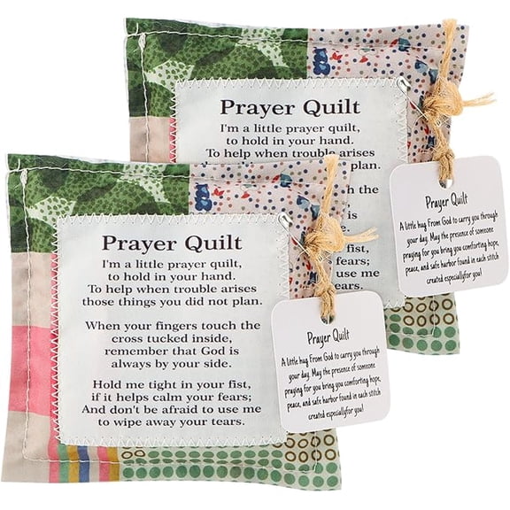 Handmade Scripture Prayer Quilt Squares 12 Piece