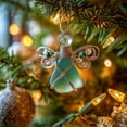 thumbnail image 1 of Handmade Sea Glass Angel Ornament - 3.46 Inch 2D Acrylic Christmas Decoration for Advent Calendar & Tree Decor, 1 of 7