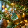 thumbnail image 1 of Handmade Sea Glass Angel Ornament - Handmade Coastal Christmas Decoration with Starfish Halo for Beach Lovers Green, 1 of 8