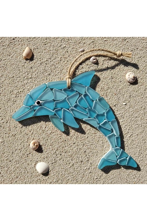 Handmade Sea Glass Friendship Ornament Heart Keepsake, Coastal-Themed Christmas Tree Hanging – Meaningful Gift for Best Friend Sister Coworker Thank You Appreciation Token