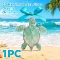 thumbnail image 1 of Handmade Sea Glass Ocean Ornament – Beautiful Coastal Wall Hanging,Frosted Beach Glass Suncatcher,Handmade Ocean-Themed Decor,Unique Shore Glass Pendant for Car,Home,and Garden Accents, 1 of 3