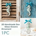 thumbnail image 1 of Handmade Sea Glass Ocean Ornament – Eco-Friendly Frosted Beach Glass Suncatcher,Handcrafted Coastal Wall Hanging,Unique Shore Glass Pendant,Beachy Gift for Ocean Enthusiasts, 1 of 10