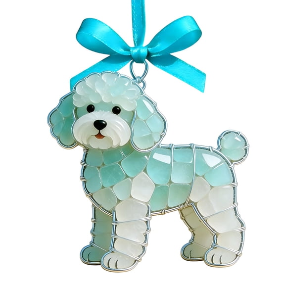 Handmade Sea Glass Ornament, Ocean Themed Wall Hanging Decor for Home Office, Beach Cottage Coastal Inspired Gift(A)