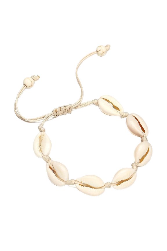Handmade Seashell Bracelet Bangles, Size Adjustable for Women Beach Jewelry[x2602]