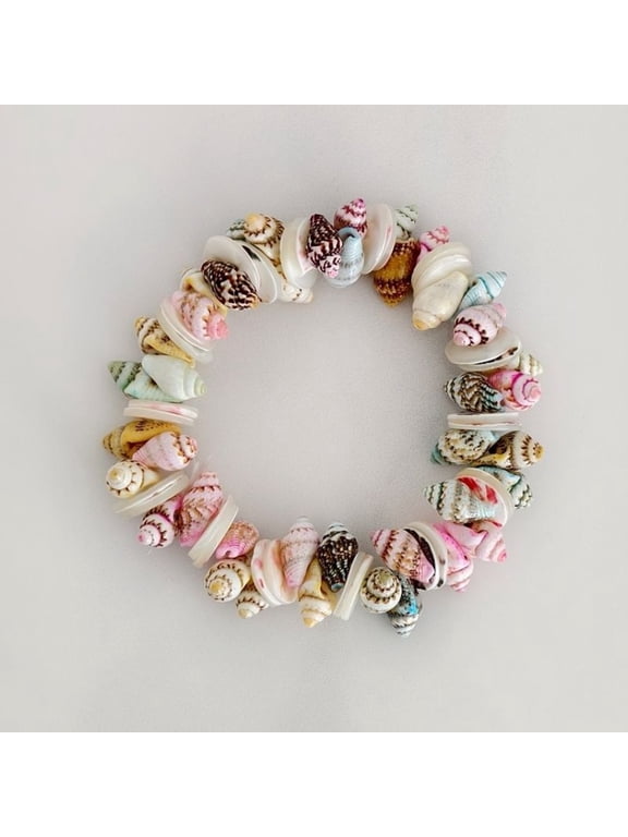 Handmade Seashell Bracelet Beach Style Jewelry Shell Bead Souvenir Gift Ocean Accessory for Women Vacation Decor