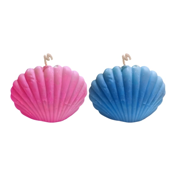 Handmade Seashell Candles, Decor Aromatherapy Aesthetic, Made in the USA, 2 Count