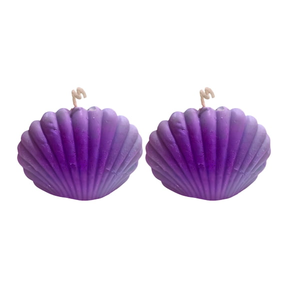 Handmade Seashell Candles, Decor Aromatherapy Aesthetic, Made in the USA, 2 Count
